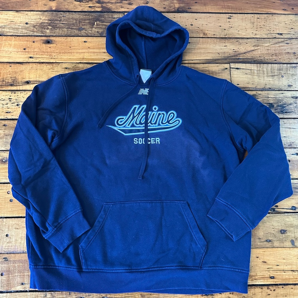 New Balance navy blue Maine Soccer Hoodie